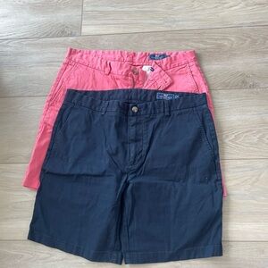Vineyard Vines Navy and Pink Breaker Shorts